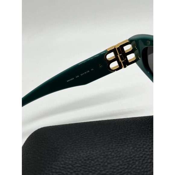 NEW Balenciaga BB0095S Green Logo Sunglasses - Picture 6 of 6